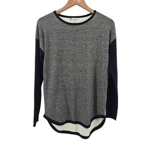 Smartwool Midweight Pattern Crew Sweater Small Heather Gray Ski Thermal